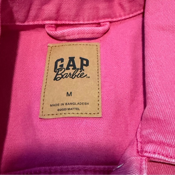 GAP Barbie Pink Denim Trucker Jacket - Picture 2 of 4